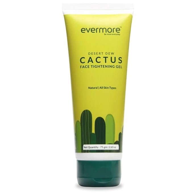 Evermore Natural Cactus Gel - Skin Soothing, Firming, Nourishing | All Skin Types | Unisex | Anti-Aging | Vegan - 100ml