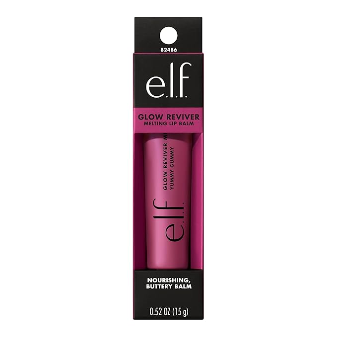 e.l.f. Glow Reviver Melting Lip Balm,Hydrating Tinted Lip Balm For A Glossy Finish & Soft,Supple Lips,Vegan & Cruelty-Free,Yummy Gummy,(Pack of 2)