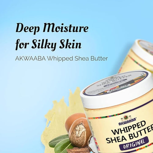 AKWAABA Whipped Shea Butter (Gold Pine) – Nourishes & Moisturizes | Made with Shea Butter | No Dyes & Parabens | 12 oz / 340 g