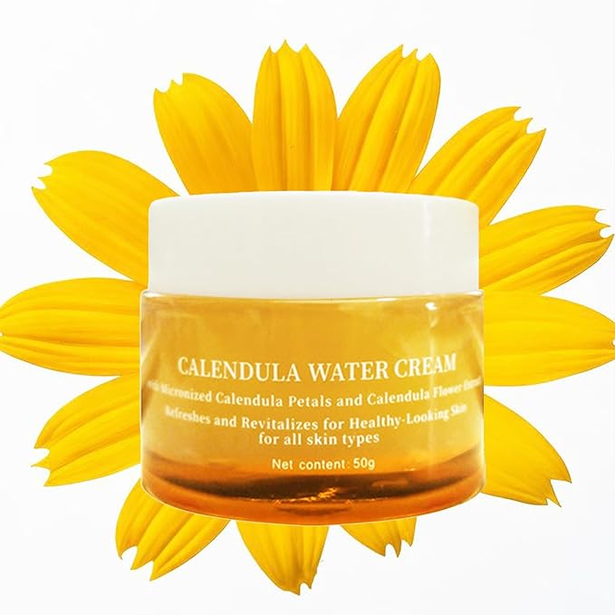 Grospe Calendula Cream Face Moisturizer for Sensitive and Dry Skin Calendula Gel Long Lasting Facial Moisturizer for Women Hydrating Face Cream 1.76 Oz