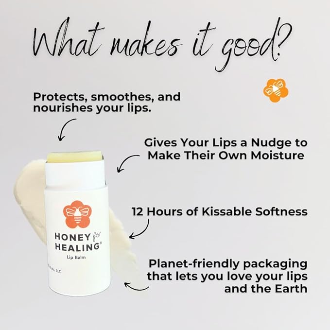 Manuka Honey Lip Balm 15+ UMF – Ultra-Hydrating Formula with Beeswax, Castor Oil & Organic Coconut Oil | 12+ Hour Moisture | Eco-Friendly Recyclable Tube | 0.25 oz / 7 g (Natural)
