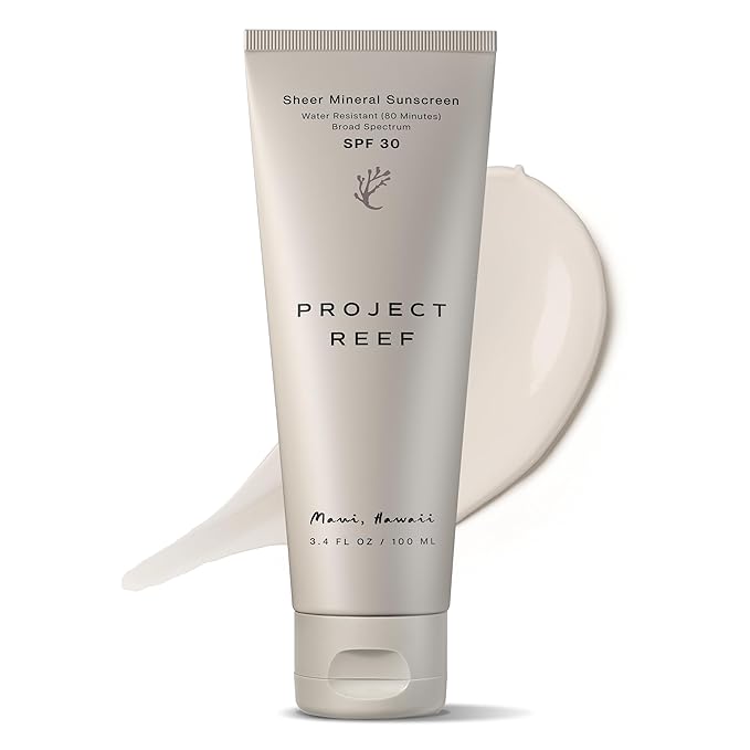 Project Reef SPF 30 Mineral Sunscreen Lotion – Hawaii Reef Act 104 Compliant Zinc Sunscreen with Natural Ingredients, Vegan, Ocean-Friendly, Water-Resistant, 3.4 fl oz