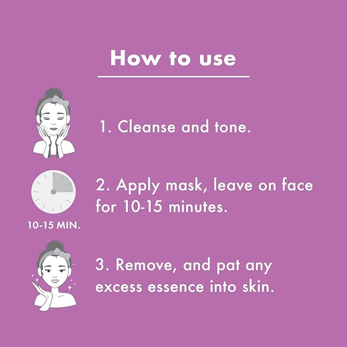 Petal Fresh Skin ResQ Age Rewind Sheet Mask with Collagen Complex 2% + Rosehip Oil, JUMBO 7 Pack, Firming Korean Face Mask for Mature Skin, Hydrating, Wrinkle Care, Fragrance-Free, Vegan