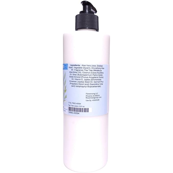 Blossom to Bath Tea Tree Lotion (16 ounce) - Pure Essential Oil Fragrance - Absorbs Quickly with an Invigoratingly Clean Scent