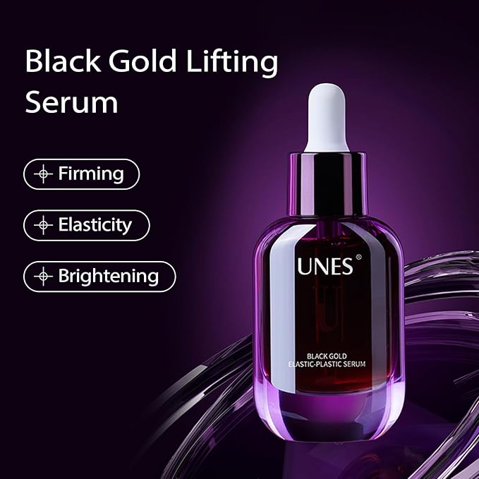 Unes Anti-Aging Serum for Face - Collagen Serum for Fine Lines & Wrinkles - Triple Power Facial Serum for Firming, Elasticity & Brighten - 1 Fl Oz