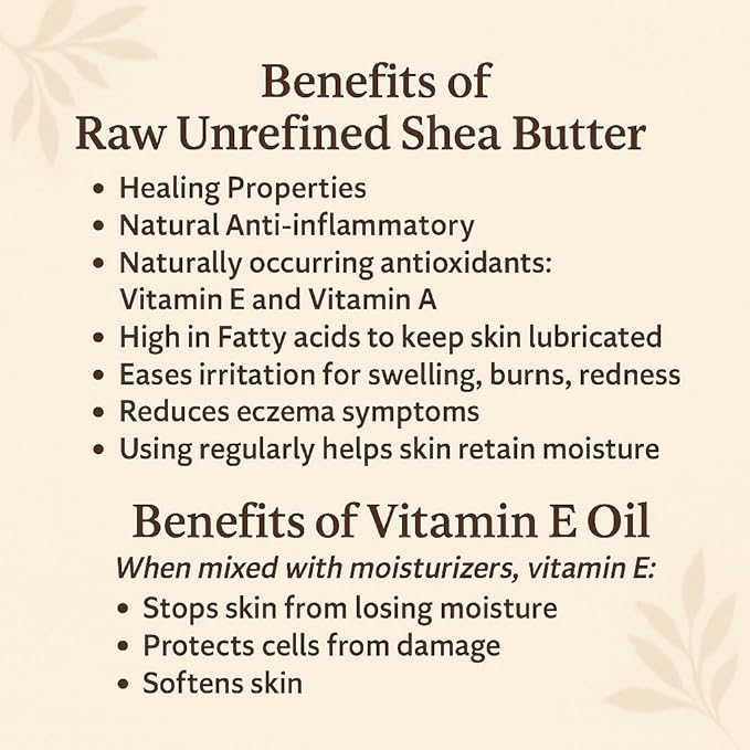 Shea Body Butter for Dry skin, Lightweight, Long lasting, Hint of Cinnamon, Deeply Moisturizing, restore dry skin with 4 All Natural ingredients, Nontoxic, Winter skincare