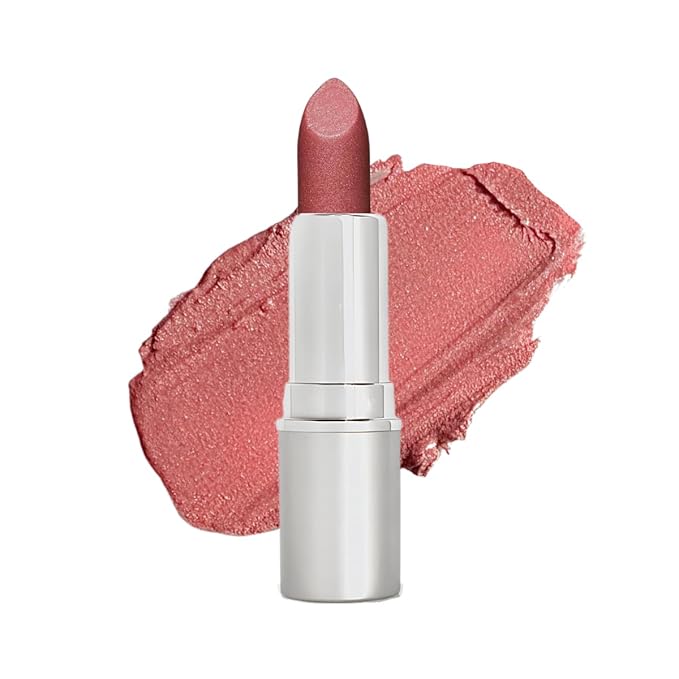 Honeybee Gardens Truly Natural Long Lasting Lipstick – San Francisco Pink Peach Rose Shade, Hydrating Lip Color with Botanical Oils, Vegan, Gluten-Free, Cruelty-Free, 0.11 oz / 3 g