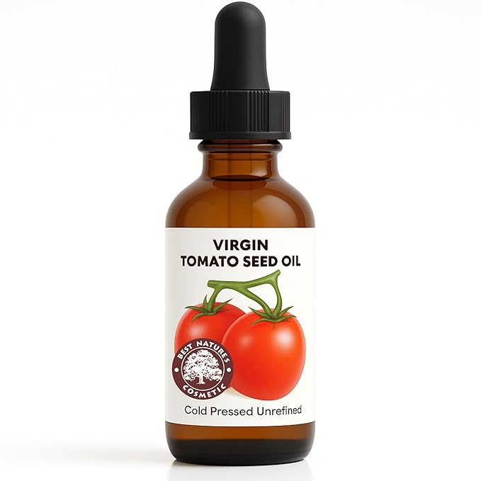 Best Nature's Tomato Seed Oil (Cold Pressed, Unrefined) - 2 oz - Natural Skin Care Moisturizer for Face, Body, Dry, Damaged Hair - Soothes Eczema, Psoriasis, Acne, Reduce Discoloration