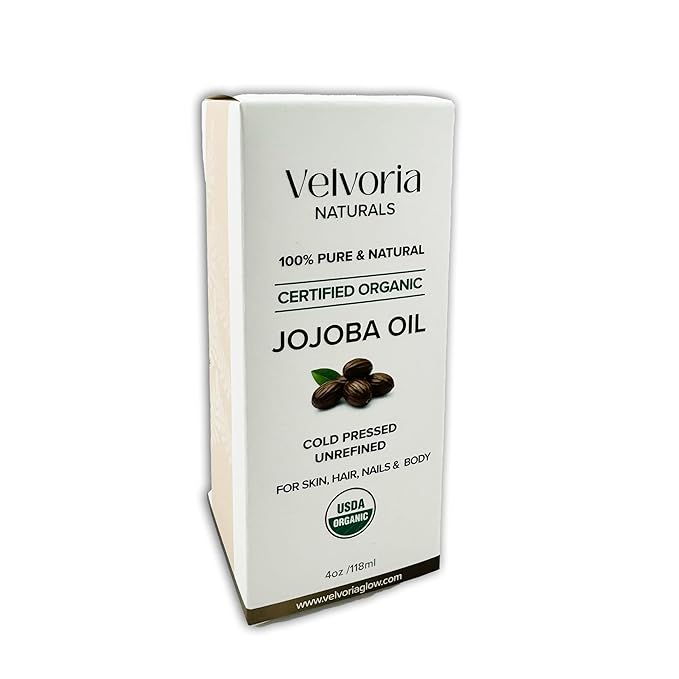 Organic Jojoba Oil - 100% Pure, Cold Pressed, Unrefined Non-GMO for Skin, Hair & Nails - 4oz