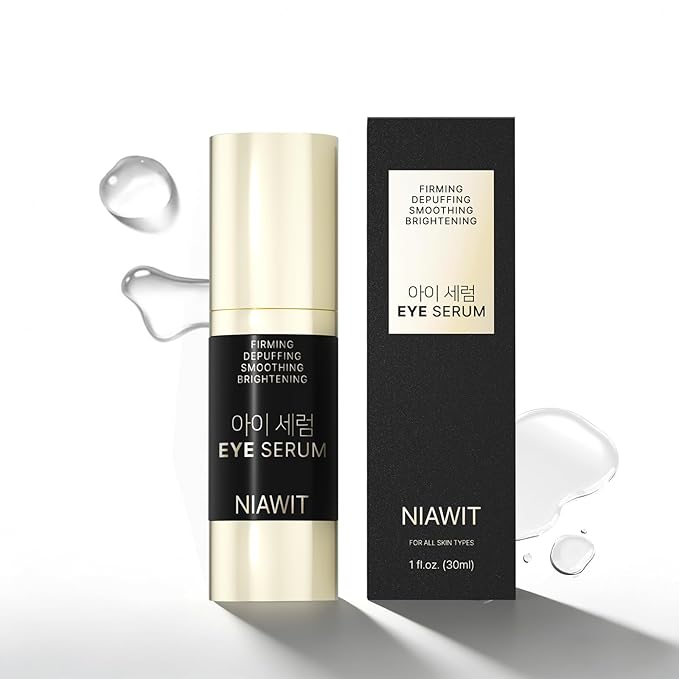 Eye Serum – Anti-Fatigue Eye Care for Dark Circles, Puffiness & Fine Lines with Niacinamide, Peptides & Caffeine – Gentle Clean Beautiful for Daily Use Around the Delicate Eye Area