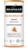 LIPOSOMAL Sea Buckthorn Oil Capsules 30,000mg | 180 Count | High Strength Vegan Supplement | Source of Omega 7 Essential Fatty Acids | No Artificial Preservatives | by Baanaas
