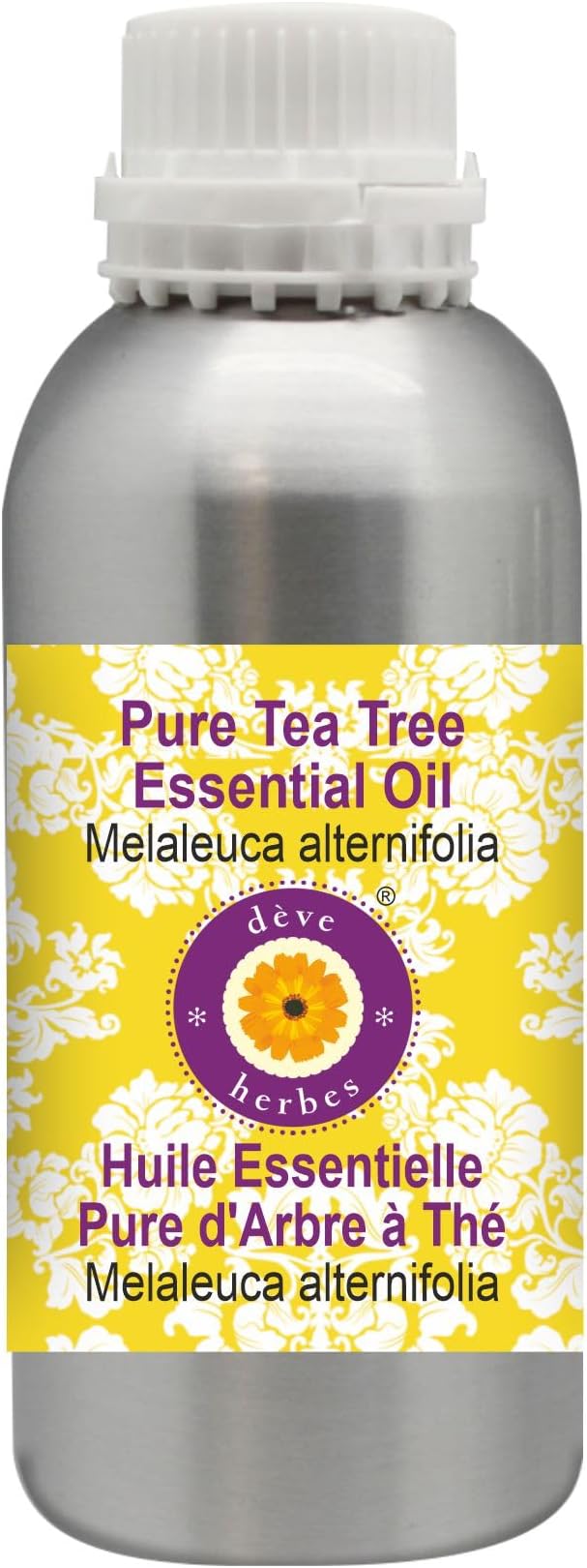 Deve Herbes Pure Tea Tree Essential Oil (Melaleuca alternifolia) Steam Distilled 1250ml (42 oz)