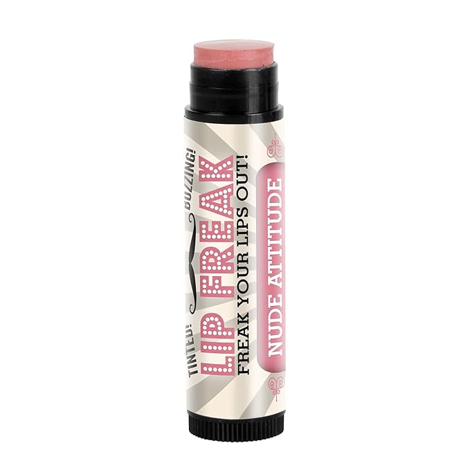 Doctor Lip Bang's BUZZING Lip Balm | Lip Freak| 100% All Natural | Cruelty Free | Tinted | Nude Attitude