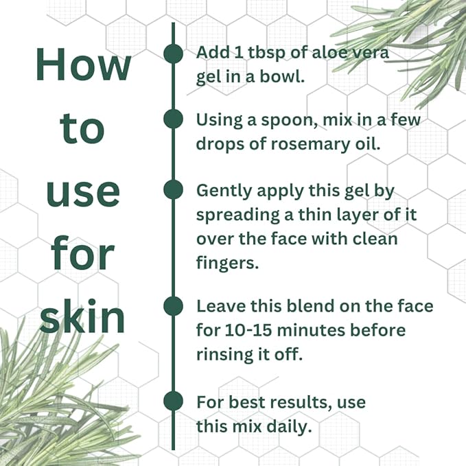 dève herbes Rosemary Essential Oil (Rosmarinus officinalis) Pure | Non-Sticky | Non-Greasy | Lightweight | Men & Women | All Skin Types | Steam Distilled 30ml (1 oz)