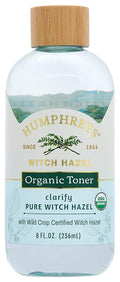 Humphreys Organic Toner, Pure Witch Hazel, USDA Certified Organic, 8 Fl Oz (Pack of 1)