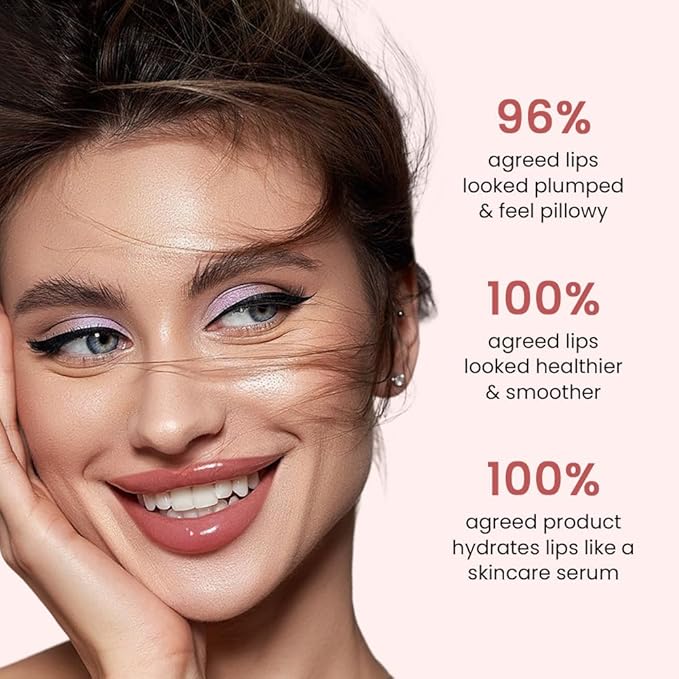 FeiCuiYun Lip Tinted Glowy Balm Hydrating Tinted Lip Serum Lip Gloss, Ultra-Hydrating Natural Vegan Lip Balm, Sheer-Tinted Shine & Hydration, Soothes & Softens Dry Lips Skincare (Warm Rose)