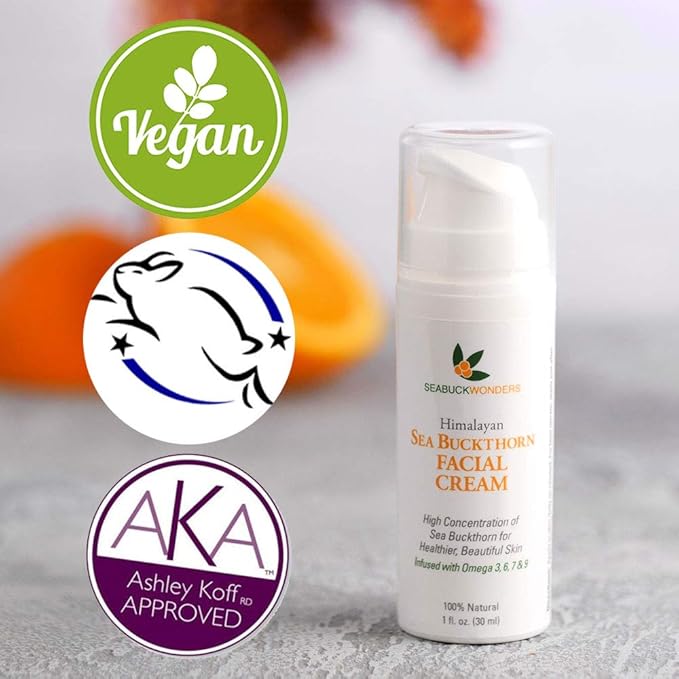 Seabuckwonders Organic Sea Buckthorn Facial Cream, 1 Ounce