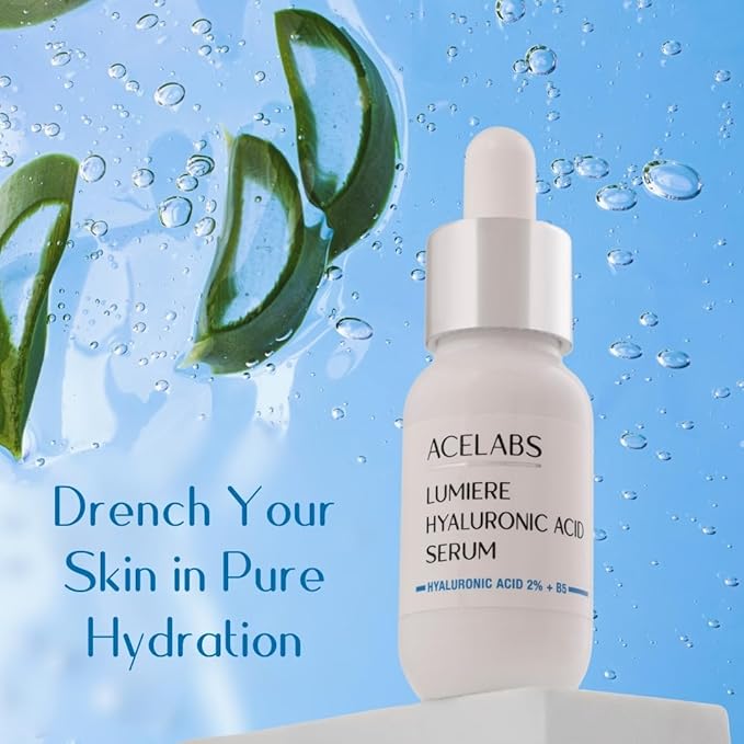 Hyaluronic Acid Serum 2% +Vitamin B5 for Face | Hydrates,Visibly Plumps Skin| All Skin Types | With 8 types of Hyaluronic Acid for Skin Moisture and Anti Aging | Hydrating Serum 1.01oz