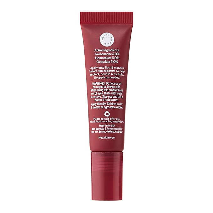 Naturium Phyto-Glow Lip Balm SPF 45 | Tinted Gloss with Broad Spectrum Sunscreen | 0.34 FL OZ / 10 mL, Escape