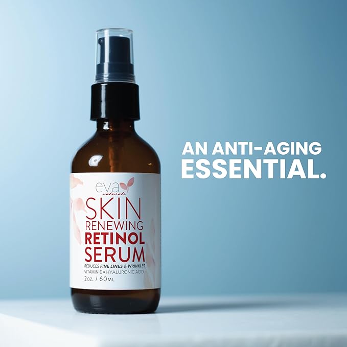 Retinol Serum for Face with Hyaluronic Acid – Lightweight Night Serum for Smoother, Radiant-Looking Skin – Improves the Appearance of Fine Lines & Uneven Tone – 2 oz