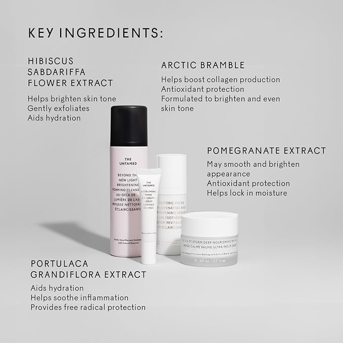 The Untamed Daily Kit – Complete Facial Skincare Set – Daily Skincare Routine that Helps Transform Your Skin –Cleanser, Eye Serum, Face Serum & Face Cream