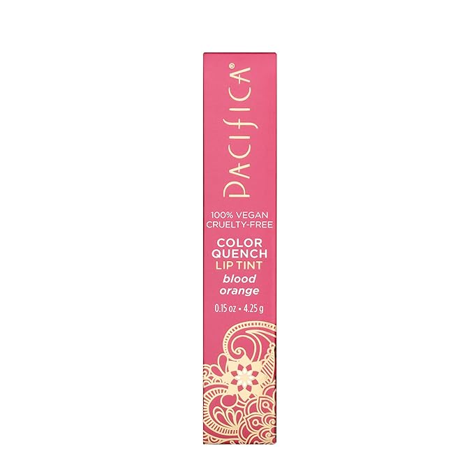 Pacifica Tinted Lip Balm – Blood Orange Flavor – Sheer Hydrating Balm with Coconut Oil & Cocoa Butter – Vegan, Cruelty-Free, Dermatologist Tested – 0.15 oz