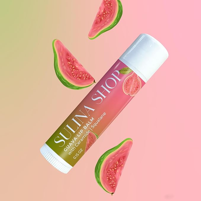 Guava Lip Balm Hydrating for Dry, Cracked Lips, Beeswax Lip Moisturizer Stick, Soothe Dryness, Restores Smoothness & Barrier Protection, Natural & Instant Moisture, Sweet Lip Therapy - 0.15 Fl oz