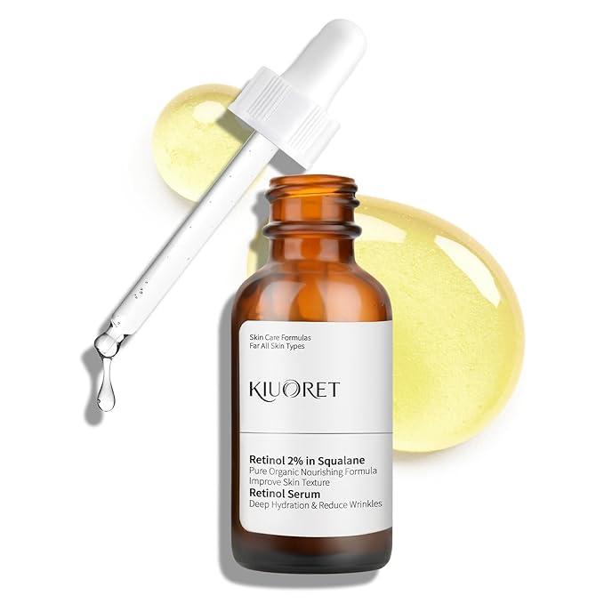 2% Retinol Serum for Face - Retinol 2% in Squalane for Reduce Wrinkles & Fine Lines - Improve Skin Tone with Hyaluronic Acid, Vitamin E & Niacinamide - Facial Serum for All Skins, 30ml
