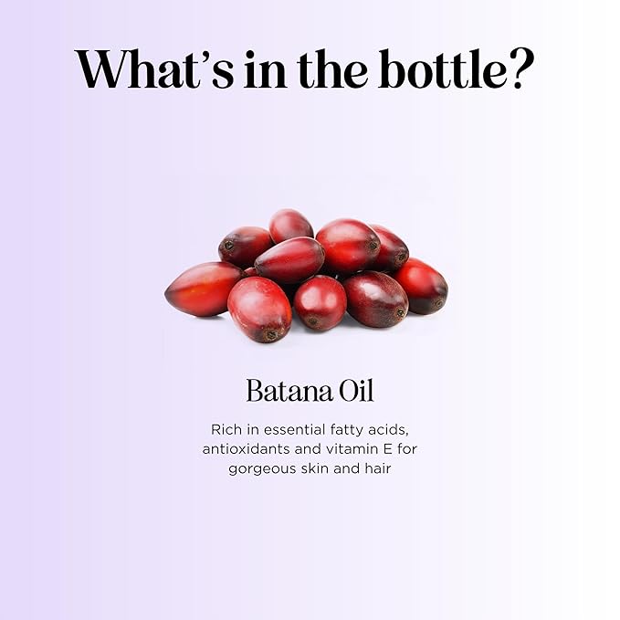 Pure Batana Oil for Hair Care - Cold Pressed 100% Batana Oil for Hair Skin & Nails - Moisturizes & Nourishes to Support Radiance - Vegan Non-GMO Hexane Free Dermatologist Tested (4 Fl Oz)