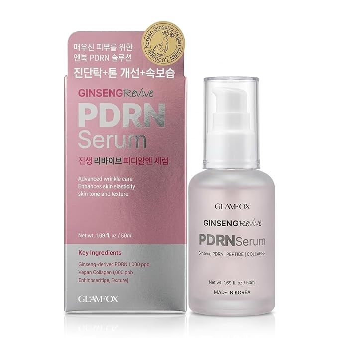 Ginseng Revive - Vegan Topical PDRN Serum - Advanced 7-Peptide Complex & Korean Ginseng Root Extract - Intensive Hydration, Elasticity, and Brightening - 1.69 fl.oz / 50ml