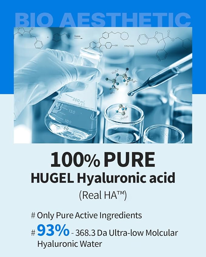 WELLAGE Real Hyaluronic Toner 100 for face, Korean Beauty Toner, 93% Hyaluronic Acid Water, Hydrating for Dry Skin - Deep, Quick Absorption, Hypoallergenic, Skin Irritation-Free, 6.76 fl.oz.