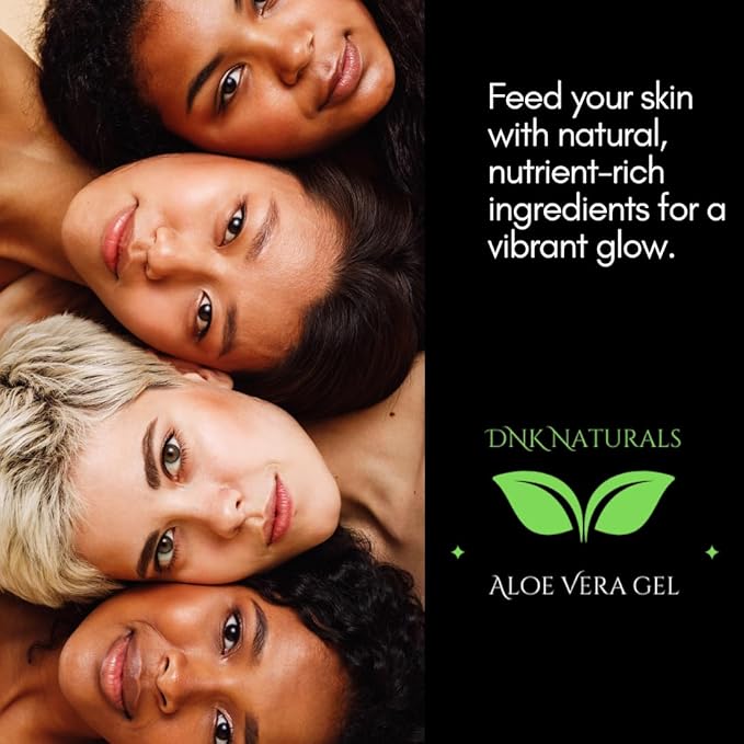 Aloe Vera Gel made with fresh 100% Pure Aloe - Sunburn Relief - Calms Irritated Skin - Hydrates - With Niacinamide - For Face, Body, and Hair - Vegan, No Fragrance - 200ml