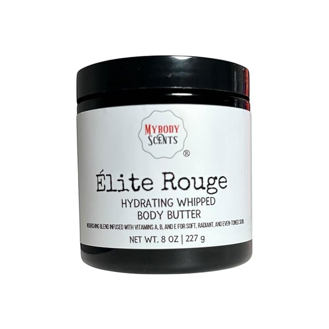 Luxurious Whipped Body Butter - 8oz - All Natural Luxury Body Butter for Body - Paraben Free - Cruelty Free (Élite Rouge)