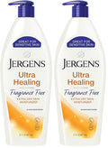 Jergens Ultra Healing Dry Skin Lotion,Hand and Body Moisturizer for Quick Absorption into Extra Dry Skin with Hydralucence Blend,Vitamins C,E and B5,White,21 oz,(Pack of 2)