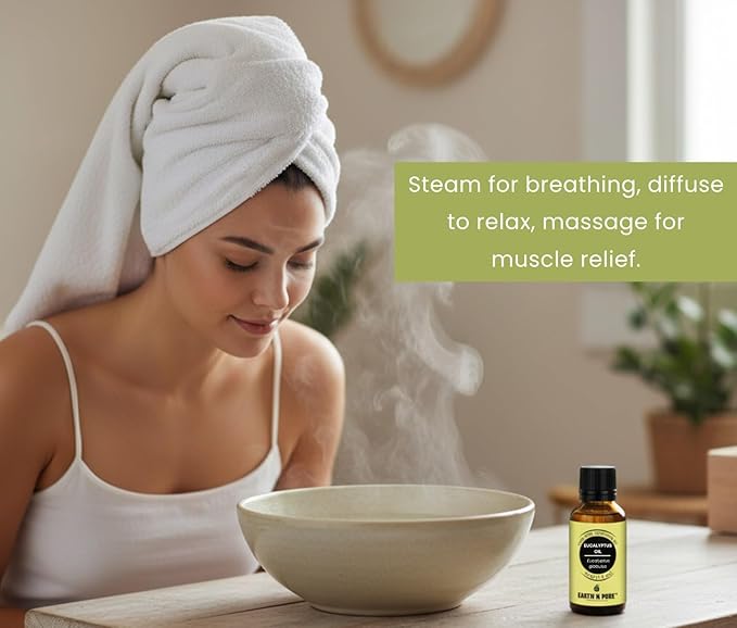 Earth N Pure Eucalyptus Essential Oil (Nilgiri Oil) Steam Distilled, Undiluted, Natural, Therapeutic Grade 15 ml