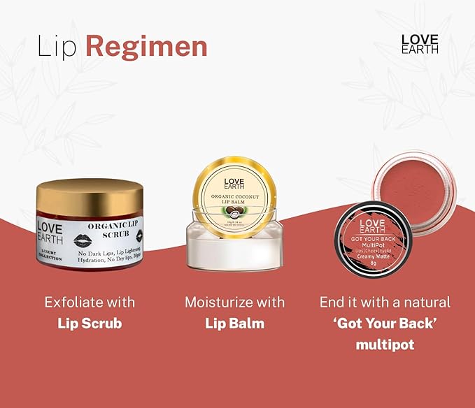 Love Earth Lip Tint & Cheek Tint Multipot-Got Your Back With Richness Of Essential Oils And Vitamin E For Lips, Eyelids & Cheeks