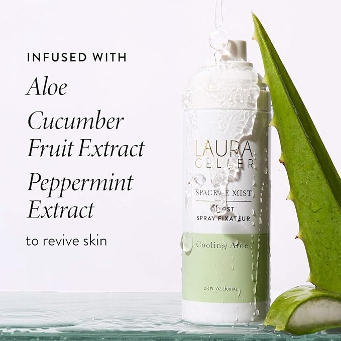 LAURA GELLER NEW YORK Spackle Mist Boost with Cooling Aloe - Long-Lasting Dewy Skin Makeup Setting Spray
