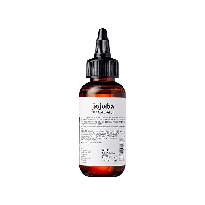 Red by Kiss Professional 99% Natural Hair Oil, Organic Vegan Oil Blend for Moisturize & Nourish Hair, Biotin Infused, Hydration Add Shine & Smooth Hair (Jojoba, 2.5 Fl Oz)