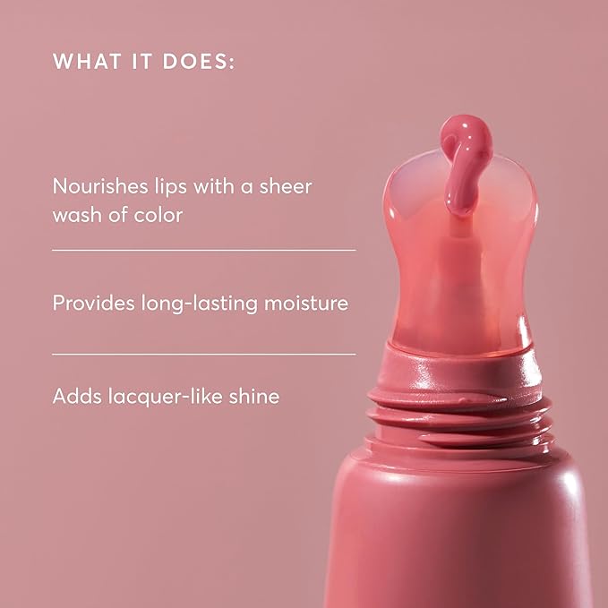 Naturium Phyto-Glow Lip Balm, Hydrating Lip Care with a Glossy Finish, 0.34 oz Petal