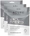 Acure Foil-Time Fortifying Silver Mask | 100% Vegan | Traps Heat to Open Pores For Superior Serum Delivery | Niacinamide & Glacial Glycoproteins - For Rejuvenated & Refreshed Apprearance | 1 Count