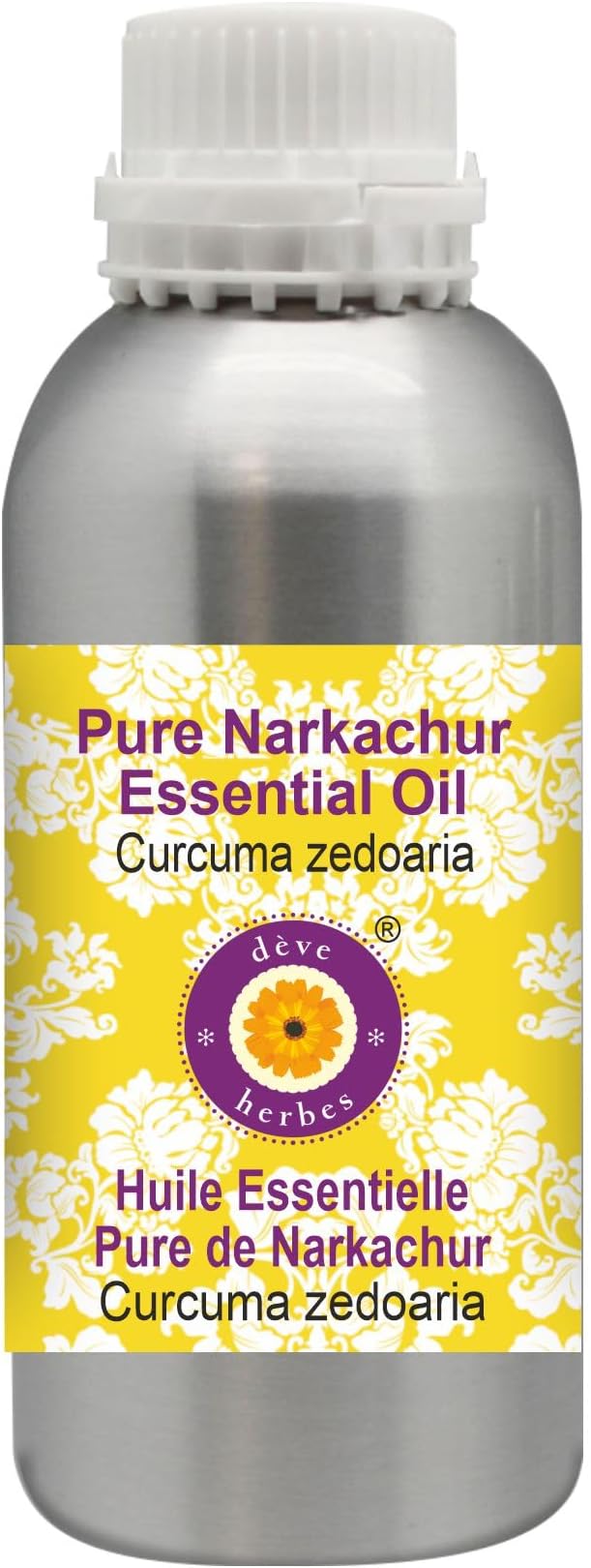 Deve Herbes Pure NAR Kachur Essential Oil (Curcuma zedoaria) Steam Distilled 1250ml (42 oz)