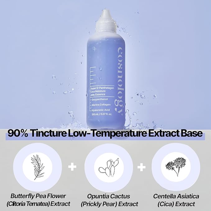 COSNOLOGY 150ml Hydrating & Soothing Moisturizing Essence with Dexpanthenol, Marine Collagen & Hyaluronic Acid – Nutrient-Rich Tincture Formula| 5.07 fl.oz | K Beauty Skincare
