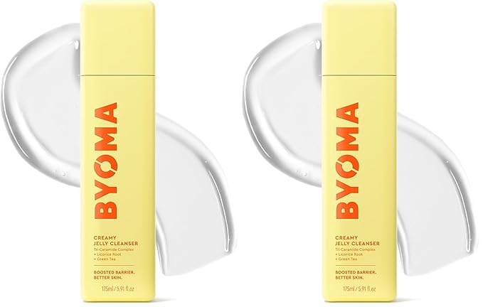 BYOMA Creamy Jelly Cleanser-Hydrating Facial Cleanser for Skin Barrier Repair-Tri-Ceramide Face Wash for Sensitive Skin&All-Skin Types-Gently Removes Makeup&Excess Oil-5.91 fl oz,(Pack of 2)