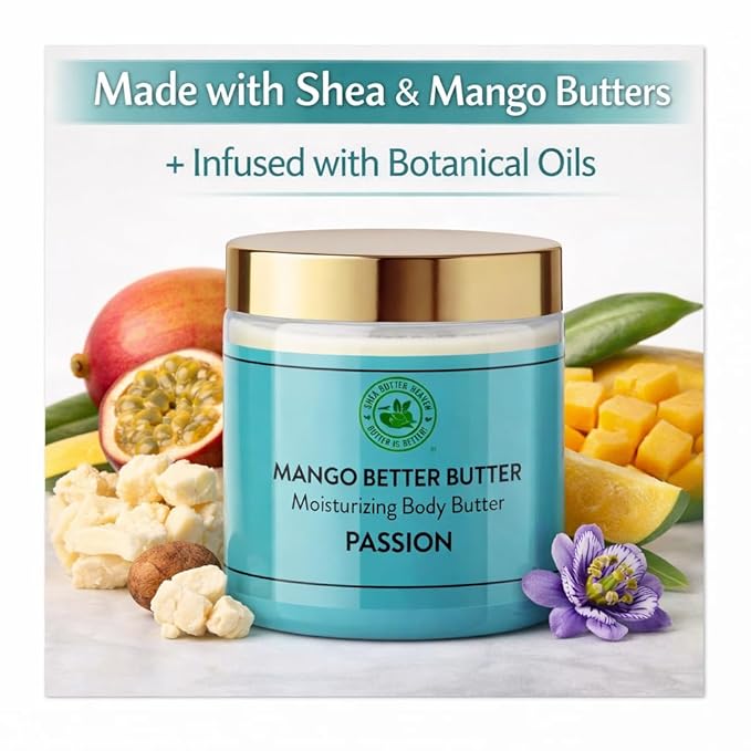 Passion Mango Better Butter – Handmade Whipped Body Butter for Deep Moisture & Soft Skin 7 oz