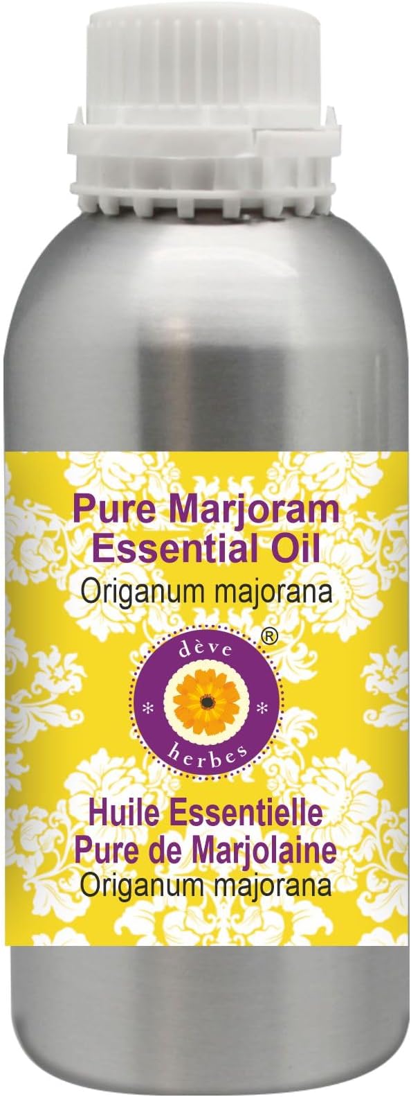 Deve Herbes Pure Marjoram Essential Oil (Origanum majorana) Steam Distilled 630ml (21 oz)