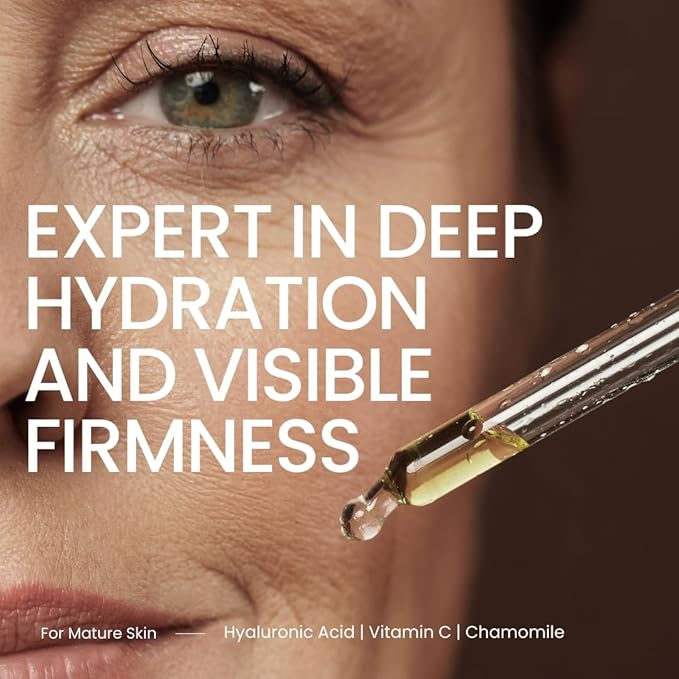 Hyalu-Hydration Restoring Serum – Hyaluronic Acid, Ceramides & Chamomile – Deep Hydration Face Serum for Plumper, Smoother Skin – Helps Improve Elasticity & Radiance – Vegan Formula