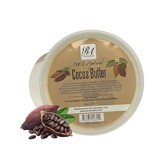 RA COSMETICS 100% Raw Cocoa Butter - 16 oz