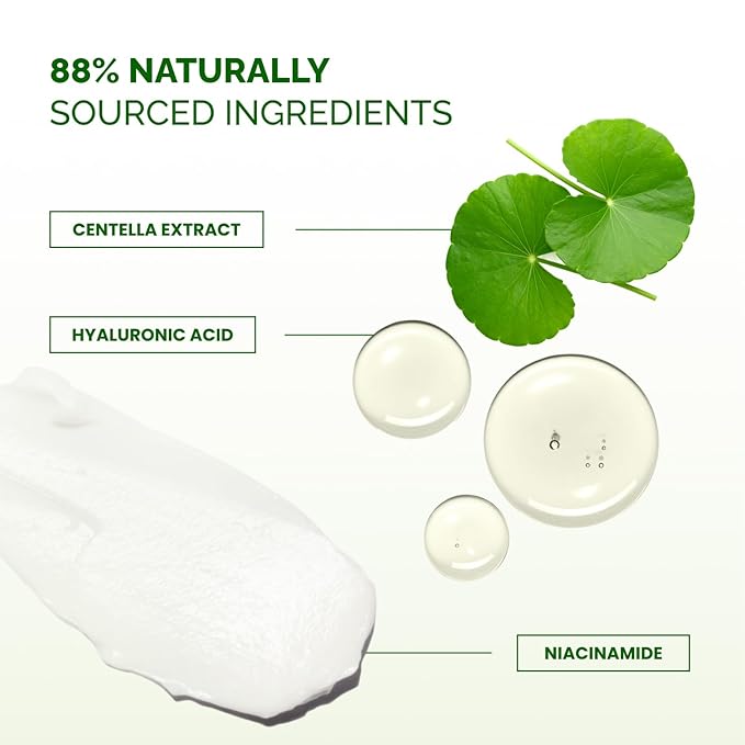 PLANTIFIQUE Korean Sheet Mask, 5 Pack - Calming & Soothing Face Masks with Centella Extract, Niacinamide & Hyaluronic Acid - Mascarillas Faciales
