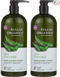 Avalon Organics Hand & Body Lotion, Aloe Unscented, 32 Oz- Pack of 2