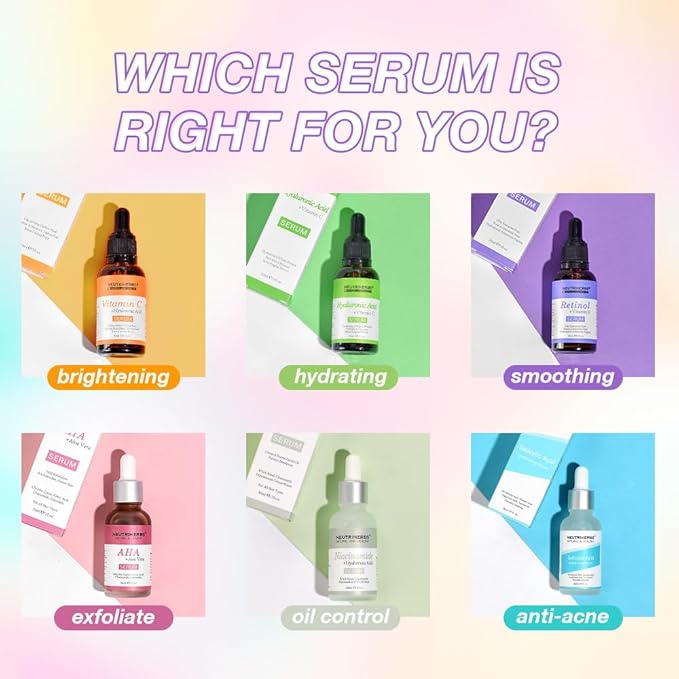 Neutriherbs Hyaluronic Acid Serum, Lightweight/Rapidly Hydrate Skin, Daily Facial Serum Improve Oily, Dehydrated, Acne-Prone Skin - 30ml / 1fl Oz
